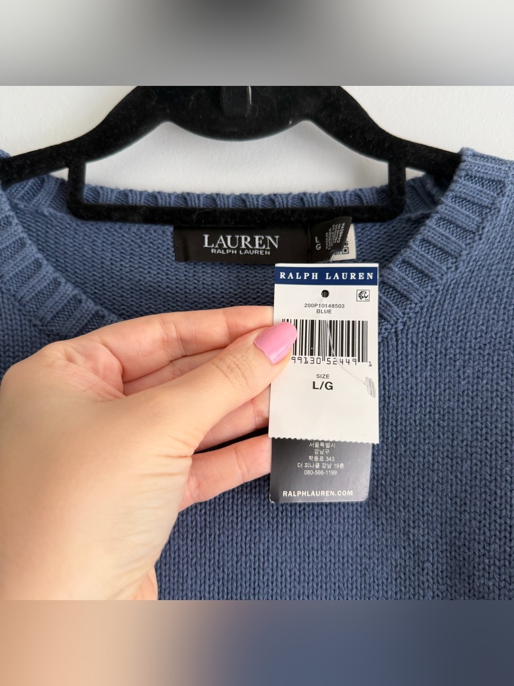 Lauren Ralph Lauren Intarsia Knit Golden Retriever Dog Sweater in Blue NWT - Picture 4 of 5